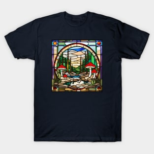 Amanita Forest Stained Glass T-Shirt